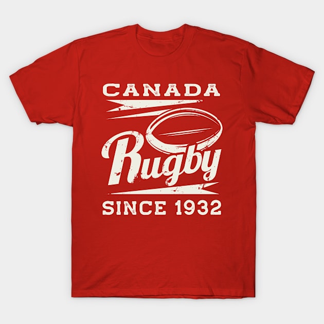 Vintage Canada Rugby Since 1932 T-Shirt by tropicalteesshop